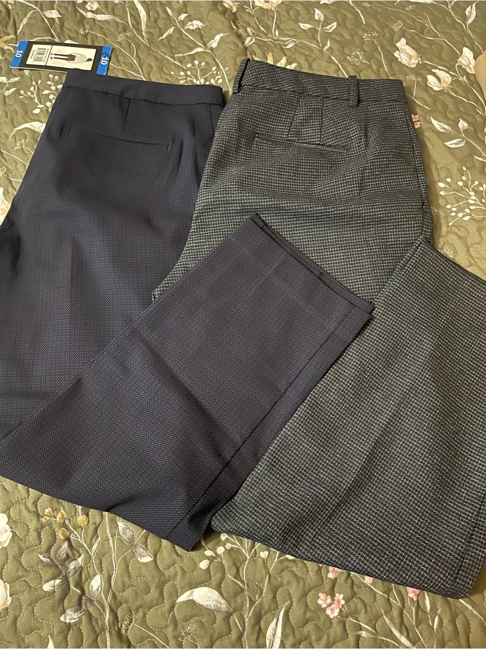 Mario Serrani Dress Pants in Navy and Ann Taylor blue Check